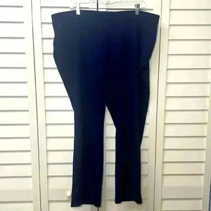 Allison Daley Pull On Tummy Control Cropped Pants Size 2X Short Navy